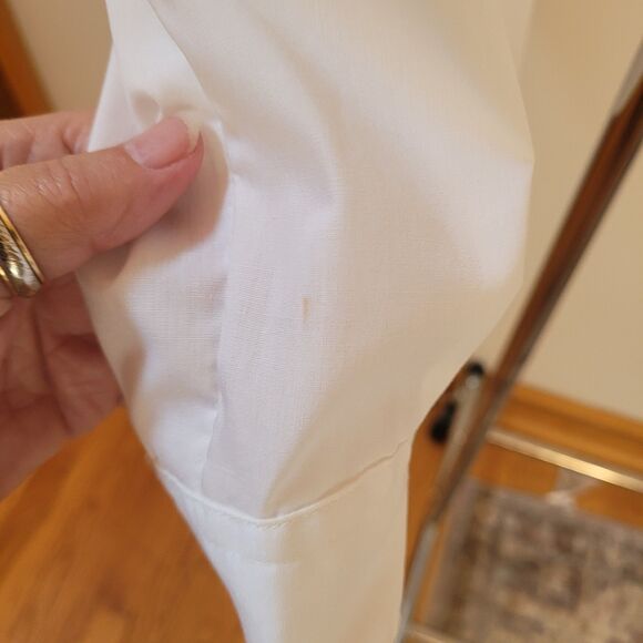 Lion Of Troy White Sewn Front Flat Ruffle Tuxedo Collar Lg Slv Size 4 - Picture 7 of 10